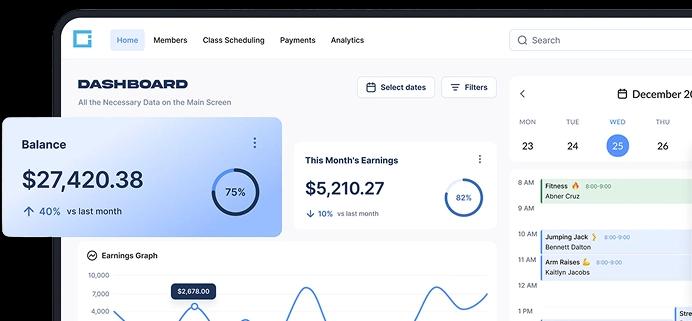 Gymble Dashboard Mockup